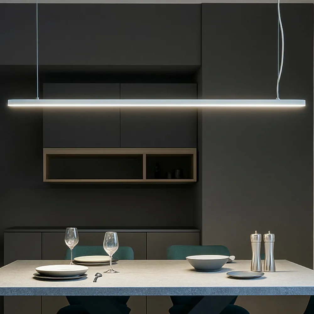 Lampadari Moderni-Perenz Illuminazione Lampadario barra led 35w cct bianco per tavolo da pranzo link perenz