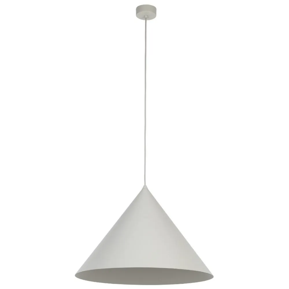 Lampadari Cucina-Selezionato da Mazzolaluce Lampadario beige cono di metallo 50cm per cucina