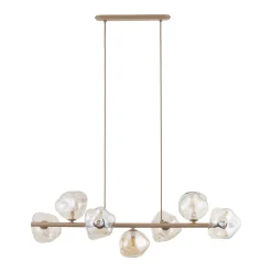 Lampadari Moderni-Selezionato da Mazzolaluce lampadario bello particolare design moderno vetri cognac per soggiorno