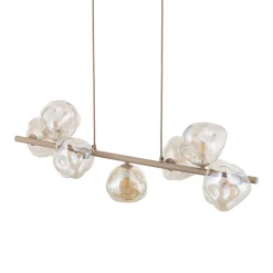 Lampadari Moderni-Selezionato da Mazzolaluce lampadario bello particolare design moderno vetri cognac per soggiorno