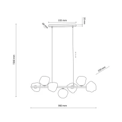 Lampadari Moderni-Selezionato da Mazzolaluce lampadario bello particolare design moderno vetri cognac per soggiorno
