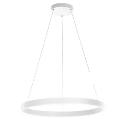 Lampadari Moderni-Perenz Illuminazione Lampadario bianco anello moderno led 48w 3000k 4000k 6000k perenz kirko
