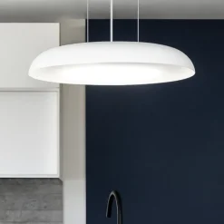 Lampadari Cucina-Selezionato da Mazzolaluce Lampadario bianco 40cm per cucina led dimmerabile 2700k 4000k