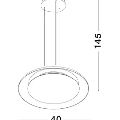 Lampadari Cucina-Selezionato da Mazzolaluce Lampadario bianco 40cm per cucina led dimmerabile 2700k 4000k