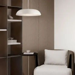 Lampadari Cucina-Selezionato da Mazzolaluce Lampadario bianco cupola led 25w 3000k per tavolo sala da pranzo