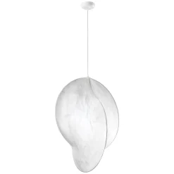 Lampadari Moderni-Selezionato da Mazzolaluce Lampadario bianco di seta di gelso 62cm design moderno