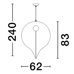 Lampadari Moderni-Selezionato da Mazzolaluce Lampadario bianco di seta di gelso 62cm design moderno