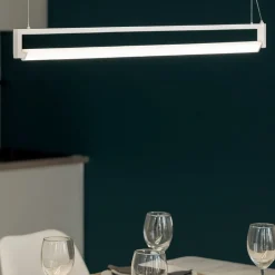 Lampadari Cucina-Selezionato da Mazzolaluce Lampadario bianco luce girevole per isola cucina moderna