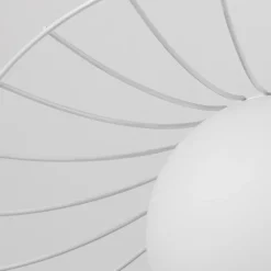 Lampadari Cucina-Selezionato da Mazzolaluce Lampadario bianco per cucina moderna cappello in metallo sfera in vetro