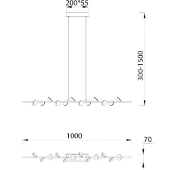 Lampadari Cucina-Selezionato da Mazzolaluce Lampadario bianco per soggiorno moderno led 36w 3000k