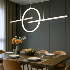 Lampadari Moderni-Selezionato da Mazzolaluce Lampadario bianco per soggiorno moderno led dimmerabile