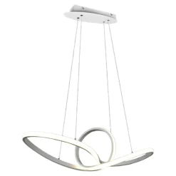 Lampadari Moderni-Selezionato da Mazzolaluce Lampadario bianco per soggiorno moderno led 27w 4000k dimmerabile