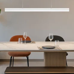 Lampadari Moderni-Perenz Illuminazione Lampadario bianco per tavolo da pranzo rettangolare kante perenz