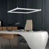 Lampadari Moderni-Selezionato da Mazzolaluce Lampadario bianco quadrato 50cm moderno pendente
