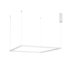 Lampadari Moderni-Selezionato da Mazzolaluce Lampadario bianco quadrato 50cm moderno pendente