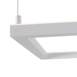 Lampadari Moderni-Selezionato da Mazzolaluce Lampadario bianco quadrato 50cm moderno pendente