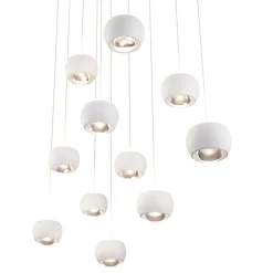 Lampadari Moderni-Selezionato da Mazzolaluce Lampadario bianco sfere pendenti led 2700k-6500k per soggiorno moderno
