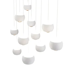 Lampadari Moderni-Selezionato da Mazzolaluce Lampadario bianco sfere pendenti led 2700k-6500k per soggiorno moderno