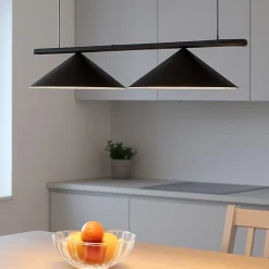 Lampadari Cucina-Selezionato da Mazzolaluce Lampadario bilancere da cucina nero coni led 3000k