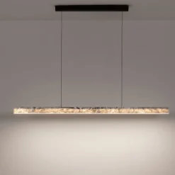 Lampadari Cucina-Selezionato da Mazzolaluce Lampadario bilancere orizzontale in pietra di marmo per isola cucina