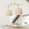 Lampadari Moderni-Selezionato da Mazzolaluce Lampadario bilancere ramo di legno per soggiorno