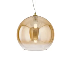 Lampadari Moderni-Perenz Illuminazione Lampadario boccia di vetro 35cm trasparente ambra planet perenz