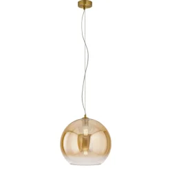 Lampadari Moderni-Perenz Illuminazione Lampadario boccia di vetro 35cm trasparente ambra planet perenz