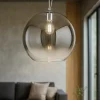 Lampadari Moderni-Perenz Illuminazione Lampadario boccia di vetro 35cm fume perenz planet