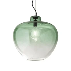 Lampadari Moderni-Perenz Illuminazione Lampadario boccia di vetro verde 50cm big bowl perenz