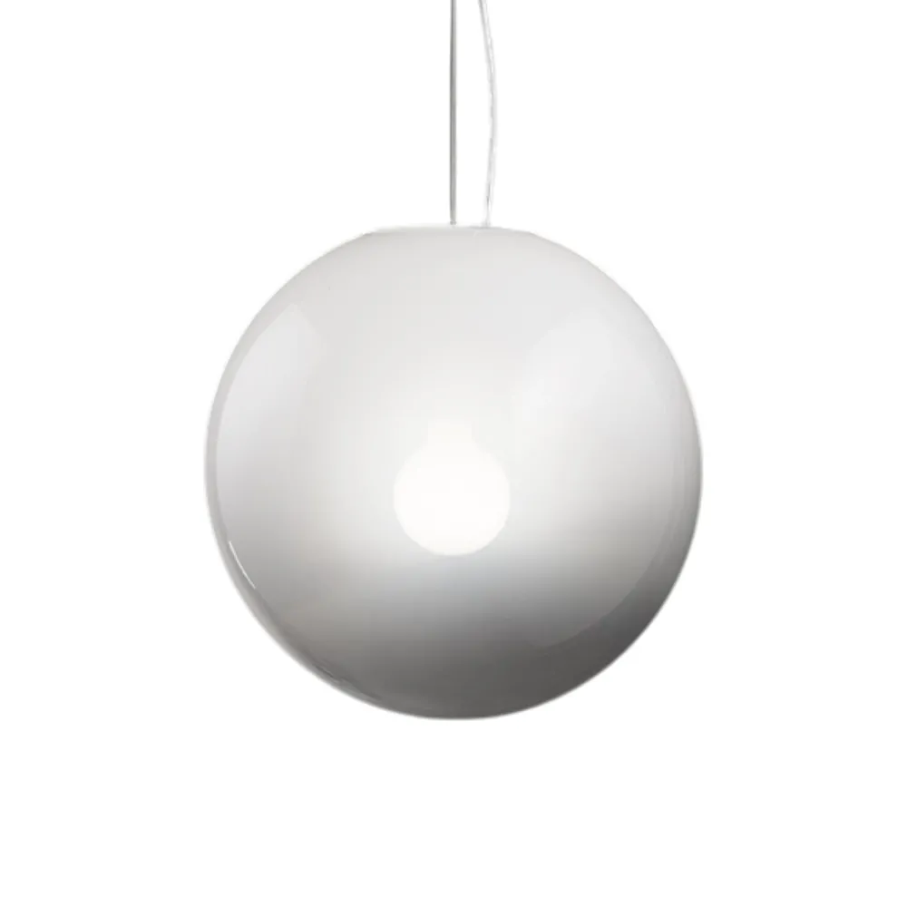 Lampadari Moderni-Perenz Illuminazione Lampadario boccia sfera di vetro 30cm bianco sfumato perenz moon