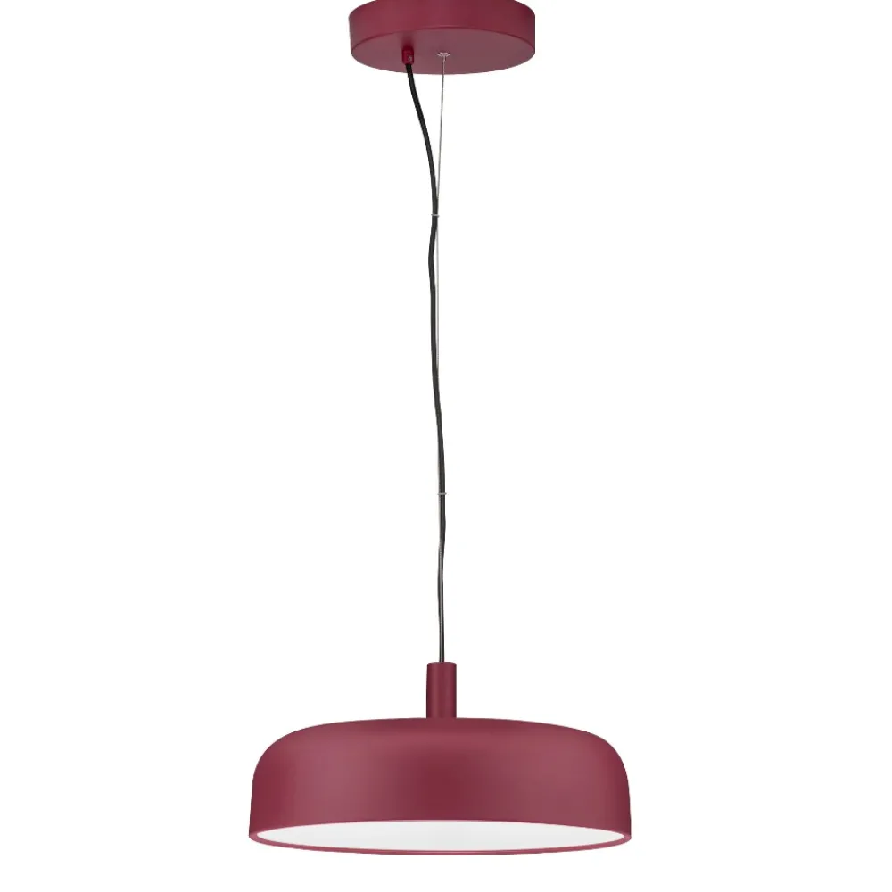 Lampadari Cucina-Selezionato da Mazzolaluce Lampadario bordeaux cupola per tavolo da cucina led 27w 3000k