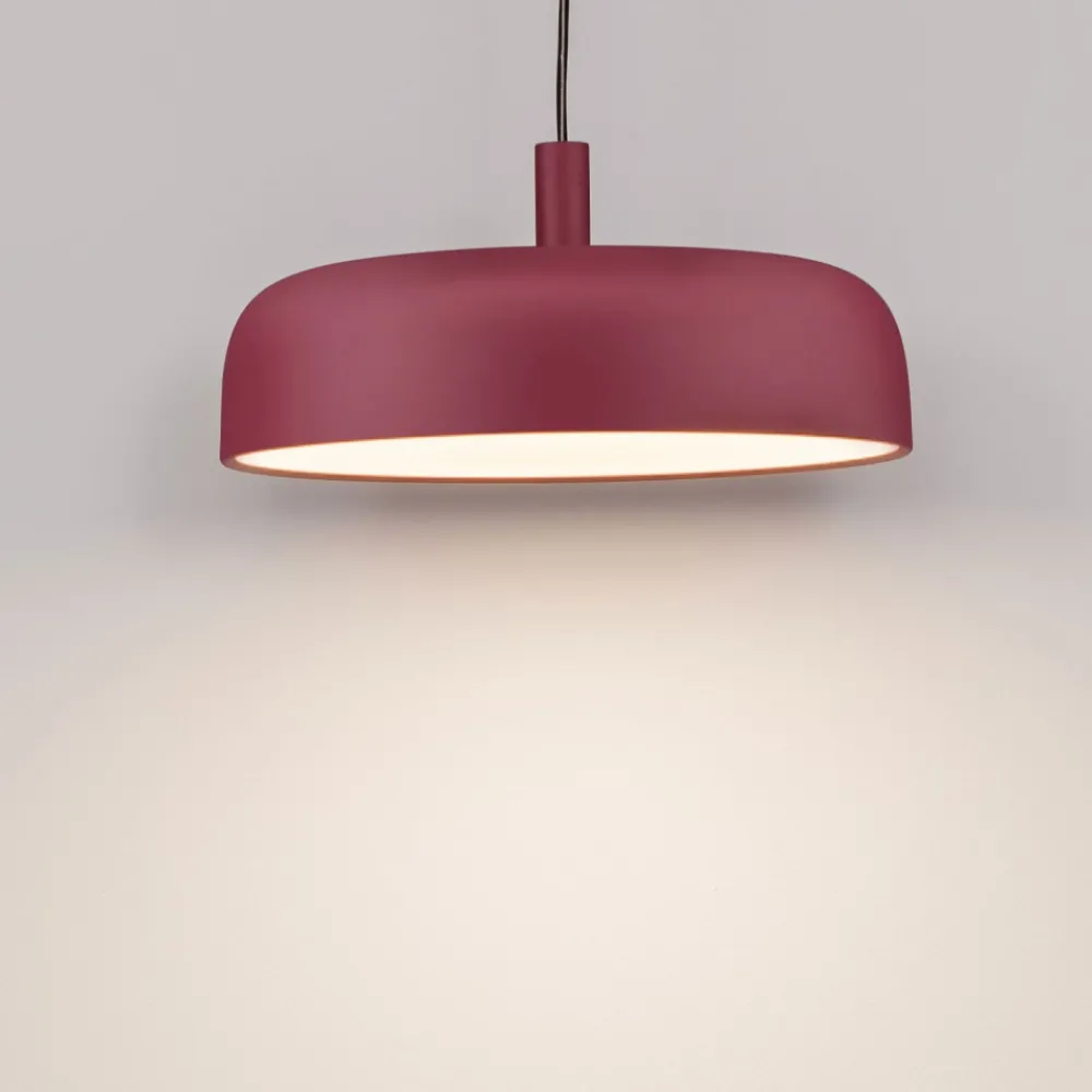 Lampadari Cucina-Selezionato da Mazzolaluce Lampadario bordeaux cupola per tavolo da cucina led 27w 3000k