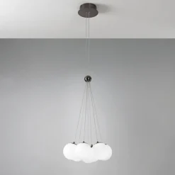 Lampadari Cucina-Vivida International Lampadario bronzo vivida pearl 7 luci bianche per tavolo cucina led 36w 3000k