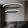 Lampadario Camera Da Letto-Selezionato da Mazzolaluce Lampadario camera da letto nero cerchi led 48w 3000k