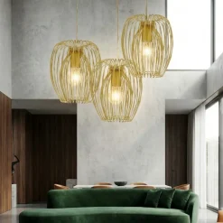 Lampadari Moderni-Fabas Luce Lampadario camp bianco sospensioni per soggiorno moderno