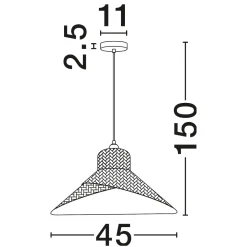 Lampadari Cucina-Selezionato da Mazzolaluce Lampadario cappello di rattan sabbia per tavolo sala da pranzo