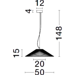Lampadari Moderni-Selezionato da Mazzolaluce Lampadario cappello nero bianco per sala da pranzo moderna
