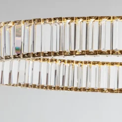Lampadari Moderni-Selezionato da Mazzolaluce Lampadario cerchi di cristallo per salone stile contemporaneo
