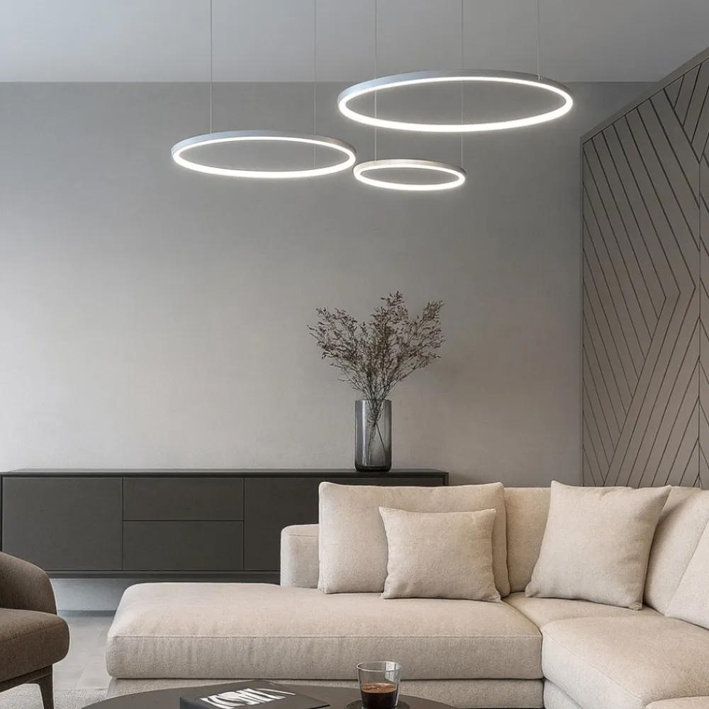 Lampadari Moderni-Gea Luce Lampadario 3 cerchi moderno led erika s-3d l