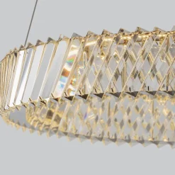 Lampadario Camera Da Letto-Selezionato da Mazzolaluce Lampadario cerchio anello di cristallo per camera da letto contemporanea