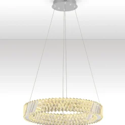 Lampadario Camera Da Letto-Selezionato da Mazzolaluce Lampadario cerchio anello di cristallo per camera da letto contemporanea