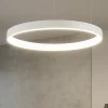 Lampadari Moderni-Selezionato da Mazzolaluce Lampadario cerchio bianco 60cm led 3000k dimmerabile