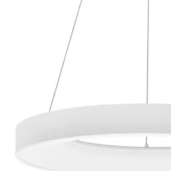 Lampadari Moderni-Selezionato da Mazzolaluce Lampadario cerchio bianco 60cm led dimmerabile 3000k