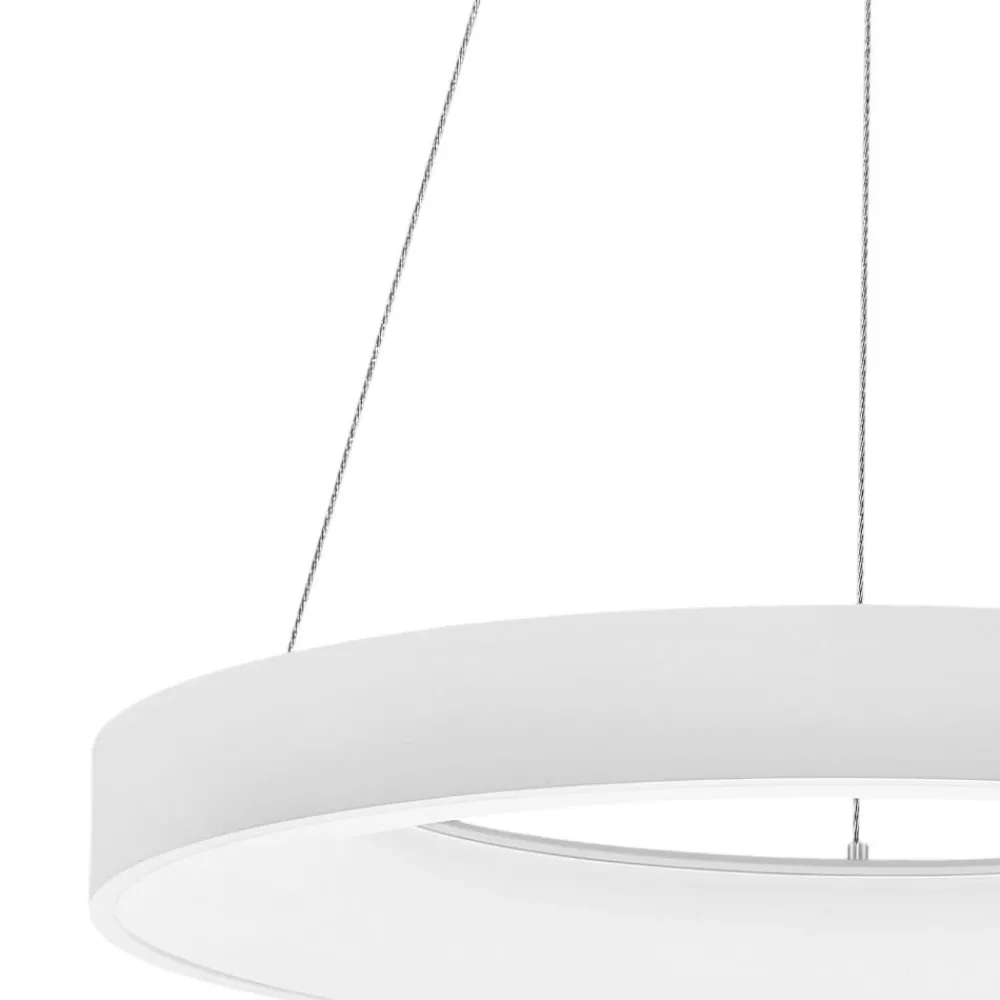 Lampadari Moderni-Selezionato da Mazzolaluce Lampadario cerchio bianco 60cm led dimmerabile 3000k