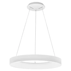 Lampadari Moderni-Selezionato da Mazzolaluce Lampadario cerchio bianco 60cm led dimmerabile 3000k