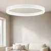 Lampadari Moderni-Selezionato da Mazzolaluce Lampadario cerchio bianco 80cm led 3000k dimmerabile