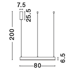 Lampadari Moderni-Selezionato da Mazzolaluce Lampadario cerchio bianco 80cm led 3000k dimmerabile