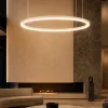 Lampadari Moderni-Selezionato da Mazzolaluce Lampadario cerchio bianco 60cm led sottile