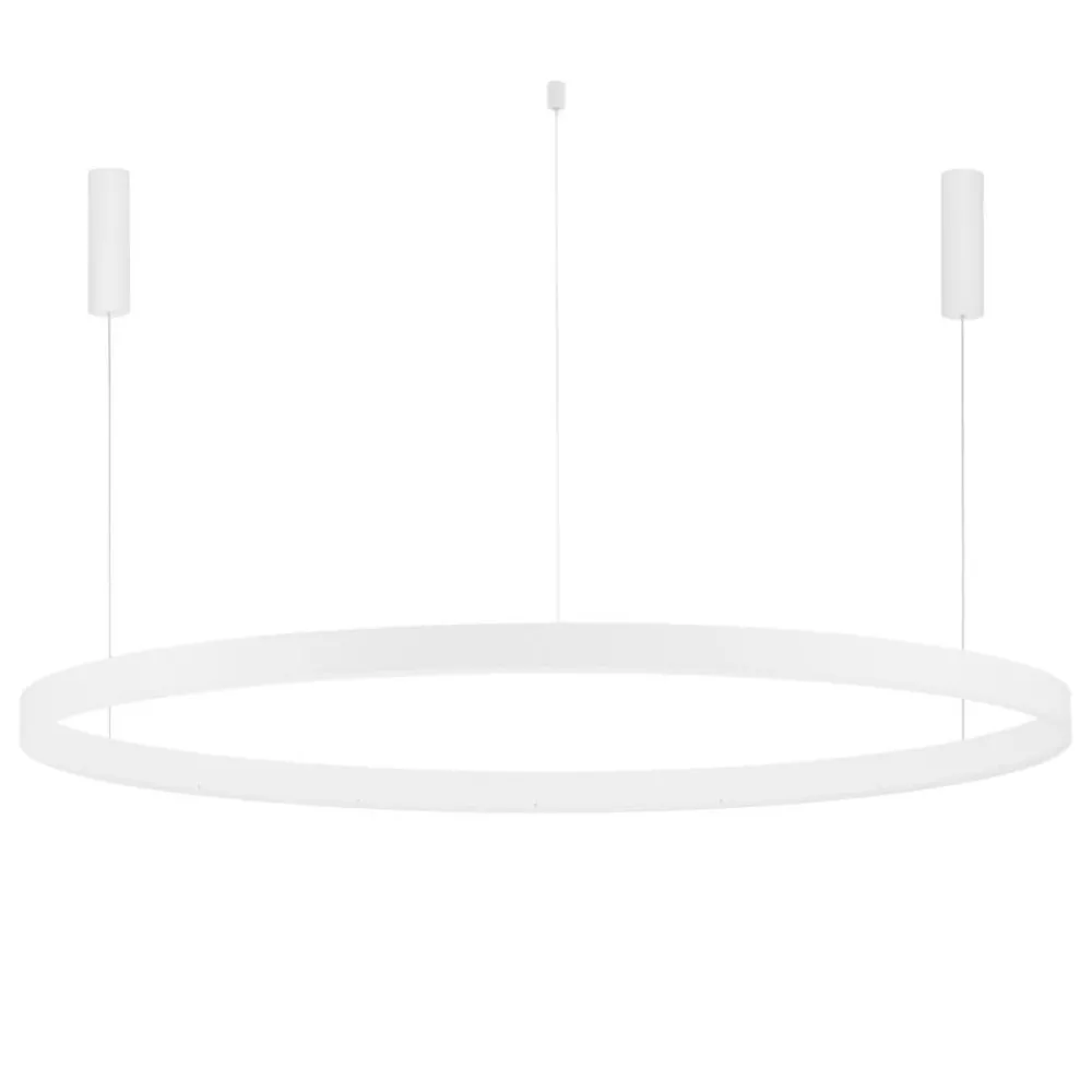 Lampadari Moderni-Selezionato da Mazzolaluce Lampadario cerchio bianco 150cm led 80w 3000k dimmerabile