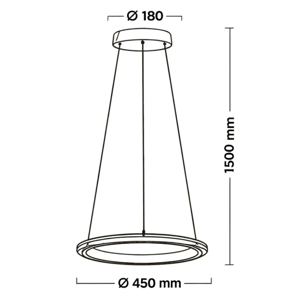 Lampadari Moderni-Selezionato da Mazzolaluce Lampadario cerchio caffe design moderno led 2300k-4000k dimmerabile